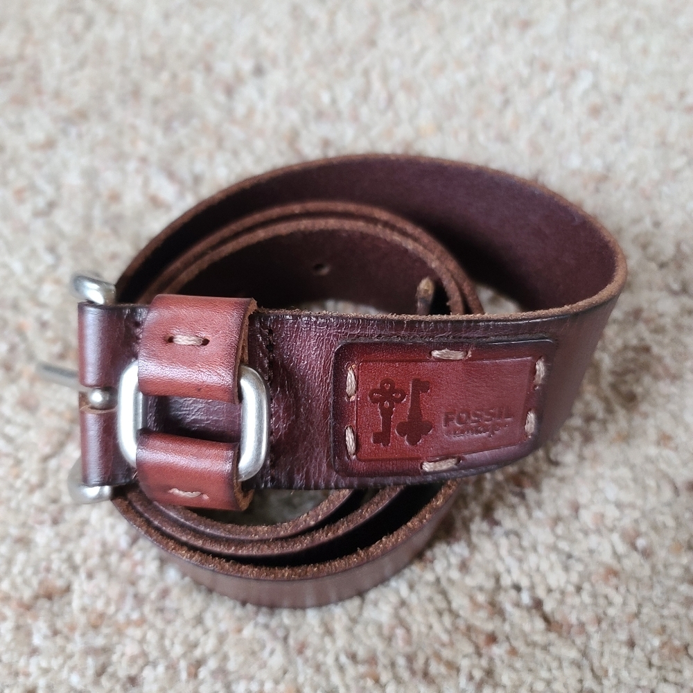 Fossil Vintage Leather Belt Size Medium
